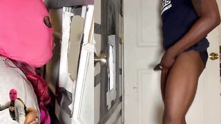 Dripdrop Brianna Sucks Him off at the Gloyhole!