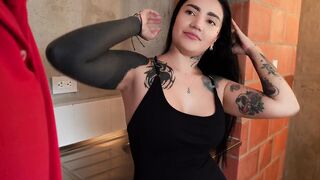 I choke on my stepbrother's shlong in his fresh apartment