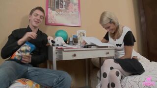 Milo P is going to bang her so hard and deeply during this snatch screwing action session with the breathtaking college nymph Jude W... this babe's so enjoyable and cute-looking... can't miss it.