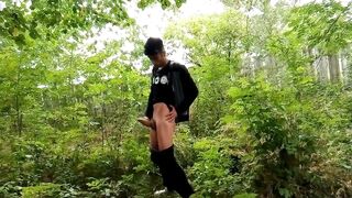 Twink has palpitating ejaculation, play with cum in throat and swallows own cum