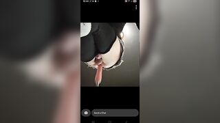 Tgirl sprays cum hands free whilst getting destroyed by bang machine.