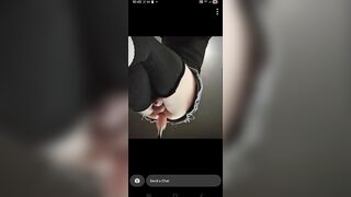 Tgirl sprays cum hands free whilst getting destroyed by bang machine.