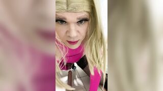 Crossdresser Using Anal BBC Vibrator Whilst Talking Ribald and Giving Oral sex