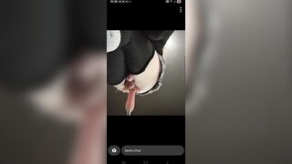Trans babes sprays cum with intensive hands free climax from screw machine.