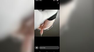 Trans babes sprays cum with intensive hands free climax from screw machine.
