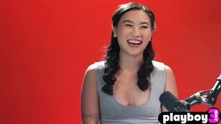 Outstanding Oriental playgirl happy her needs and hawt mother I'd like to fuck masturbated for the Playboy