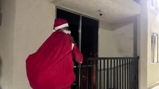 Santa Claus arrives at Christmas to screw