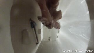 Behind the scenes enjoyment with breasty golden-haired Samantha Saint