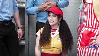 4 Cops Bang One Tiny Tiny Thief- Pixie Smalls, Juan Largo, Tony Marzo, Colten Corso, Logan Staxx