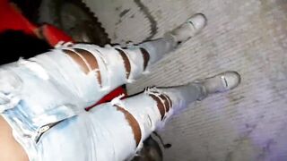 After the party, my ally's fiancée's incredible butt on all fours.