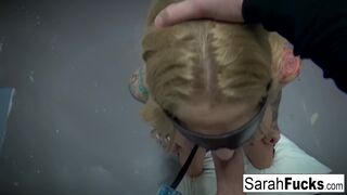 POV BJ with blindfolded mother I'd like to fuck playgirl Sarah Jessie