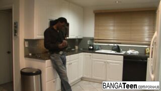 Hot teen whore lets him cum right on her booty