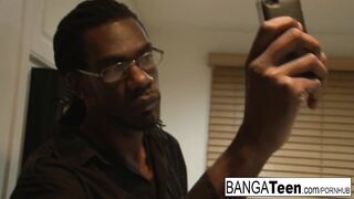 Hot teen whore lets him cum right on her booty