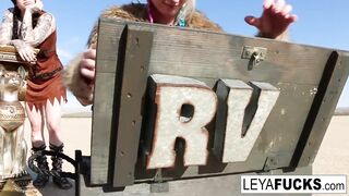 Leya the Viking takes a gold trophy up her booty