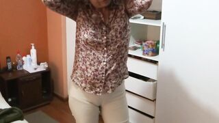 It excites me to show myself off in front of my stepson's allies, watching 'em stroke