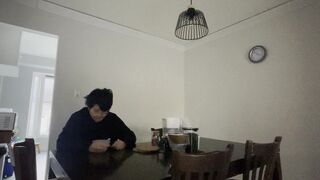 Eating cereal alone in the darksome. I abhor my banging life