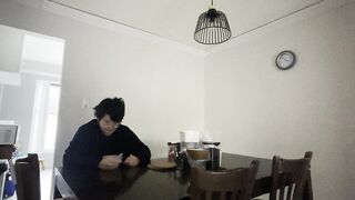 Eating cereal alone in the darksome. I abhor my banging life