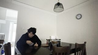 Eating cereal alone in the darksome. I abhor my banging life