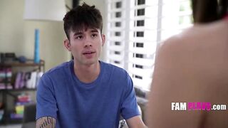 Stepmom Helps Concerned Stepson Relieve His Tension