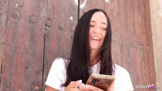 GERMAN SCOUT - Slim Angel with Large natural Titties Mina Moreno entice to Cheating Screw at Model Job