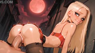 Police Officer Coarse Bangs a Bitch in the booty in street an alley - AI Generation Anal Manga