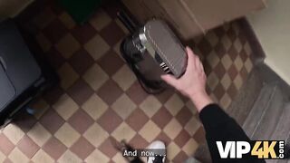 VIP4K. Nasty eighteen-year-old becomes a Cumslut cuz of Debt