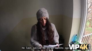 VIP4K. Nasty eighteen-year-old becomes a Cumslut cuz of Debt