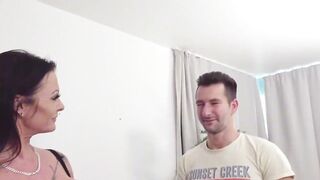 two Bisex Hawt Milfs from Germany fuck with Youthful Dude