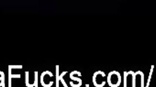 Colorful blacklight teasing with Samantha Saint