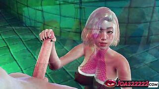 Hitomi with in Fishnet Body at the Pool - CG Animation Featuring Fellatio & Tugjob Rod Stimulation in Water, and Deepthroat Ending with Face Cum In Chick Choose two