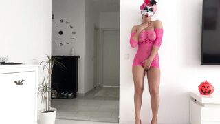 After a party slutty gal play with sextoy but this babe desire greater amount ,a real rod to cum inside her