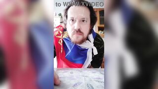 Large Russian dick cums during masturbation! Recent cum in the throat and on the face of this hungry homosexual chap