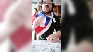 Large Russian dick cums during masturbation! Recent cum in the throat and on the face of this hungry homosexual chap