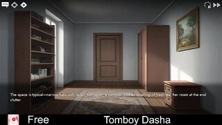 Tomboy Dasha Demo (free game itchio) Visual Novel, Adult, Manga, Dating Sim, Eroge, Erotic, Comics, NSFW, Porn, sex