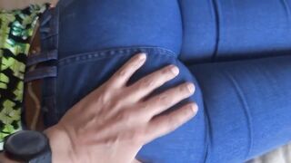 Charming older shows off in jeans, her fondles her, licks her vagina and bangs her hard, cu