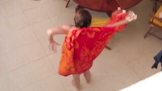 1st time my wife cuckolds me on the beach with her boss, mutual handjobs and large cumshots