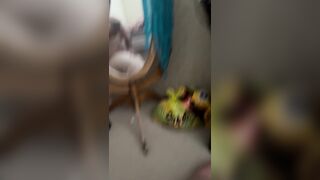 Bulky teen getting drilled