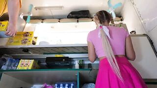 Hawt bitch upskirted at work by her filthy and nasty boss