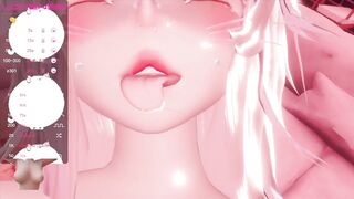 VRChat Neko Waifu Masturbates and Cums Whilst Being Watched (Chaturbate)