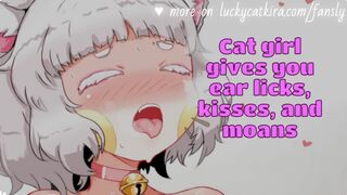 Erotic ASMR Cat Beauty Gives U Breathy Kisses, Ear Licks, and Groans