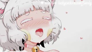 Erotic ASMR Cat Beauty Gives U Breathy Kisses, Ear Licks, and Groans