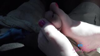 Car ride with Gigi Sweets and her MASSIVE breasts out and rubbing that juicy twat