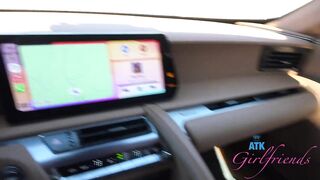 Car ride with Gigi Sweets and her MASSIVE breasts out and rubbing that juicy twat