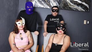 A youthful pair had their 1st exchange. They were very nervous.