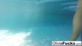 Olivia Austin has some summer joy in the pool