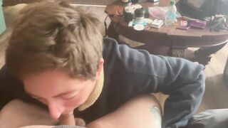 Short oral pleasure this babe feels me grow in her throat