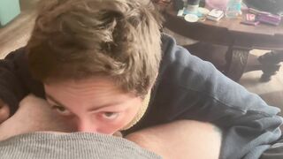 Short oral pleasure this babe feels me grow in her throat