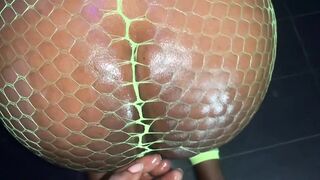 Giant wang screws Black with plump soaked creamy twat