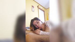 Savagecouple thick preggy Latin chick perfectly deepthroats overweight white knob