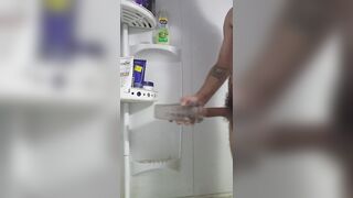 Savage shower with fleshlight